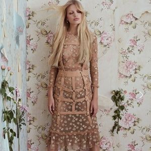 For Love and Lemons Golden Tulle Dress